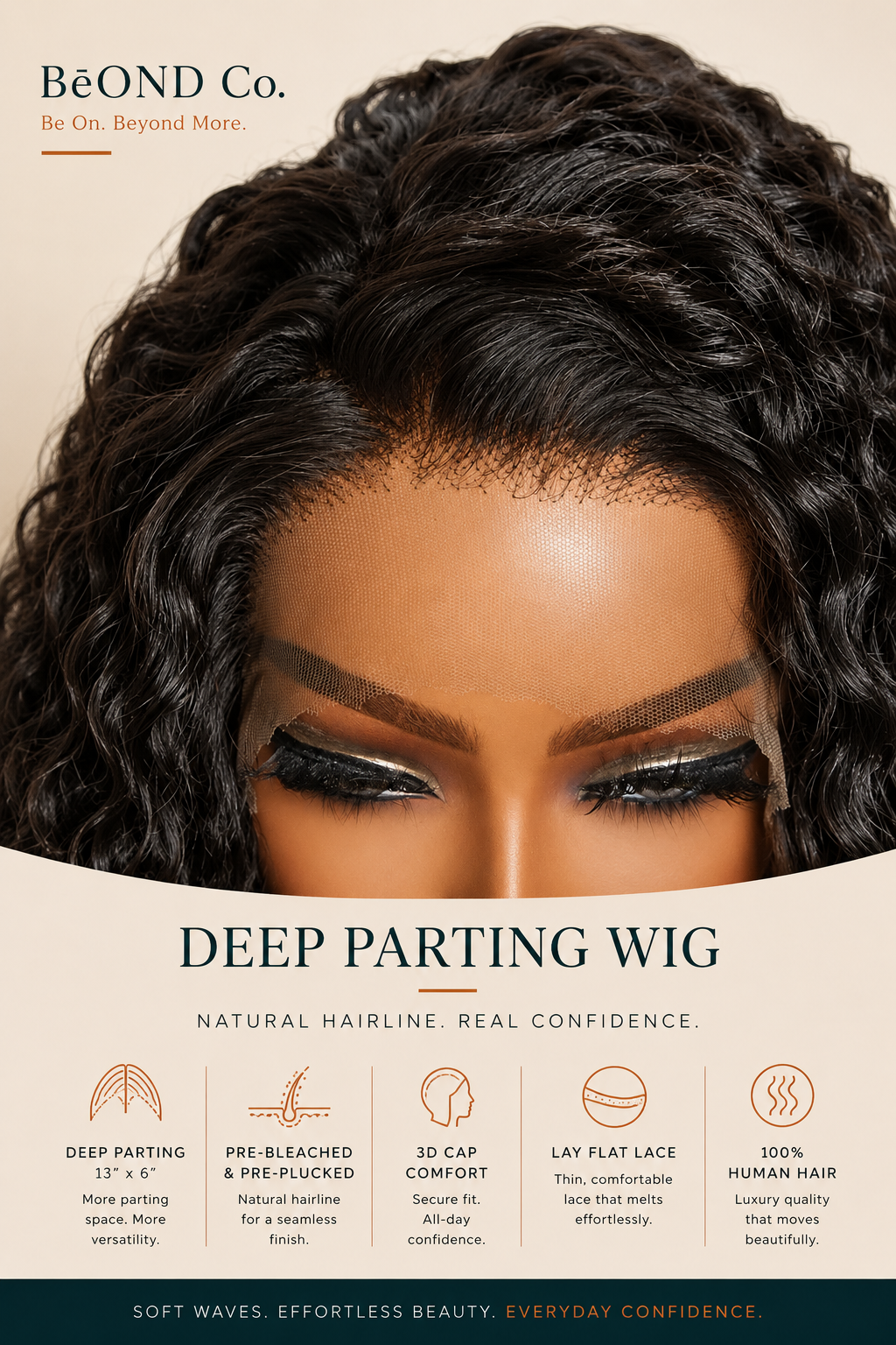 BēOND Co. Water Wave Glueless Lace Wig
