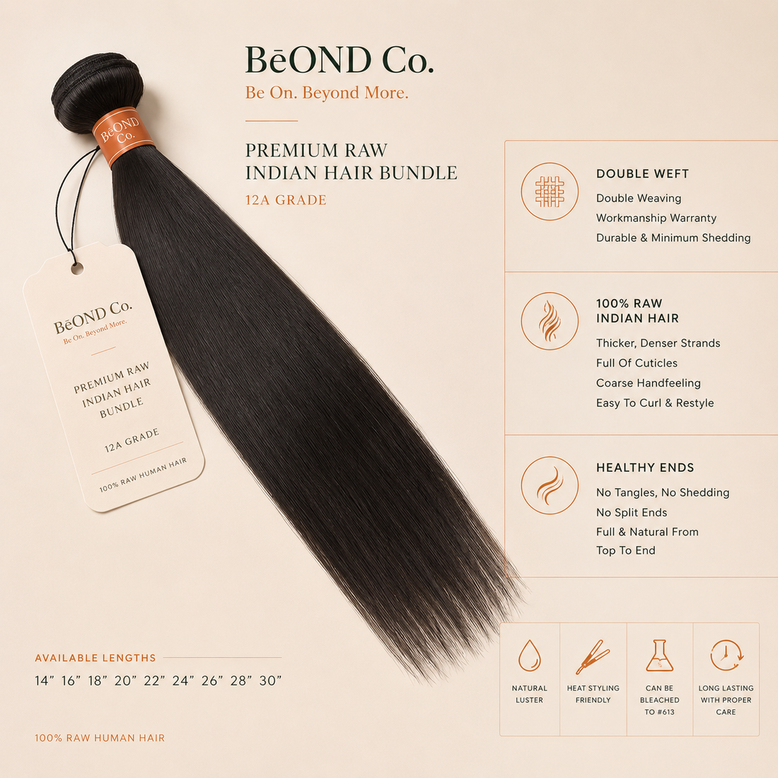 Premium Raw Indian Hair Bundles- 3 Wefts